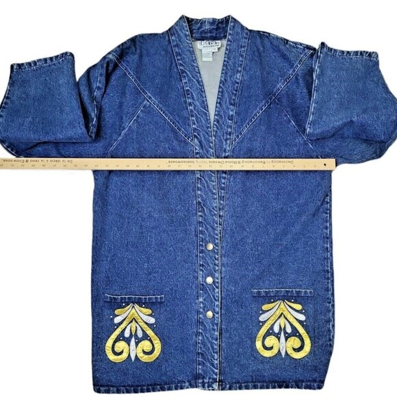 Vintage Christie of California Women's Denim Jacket Size 14 - Picture 3 of 10